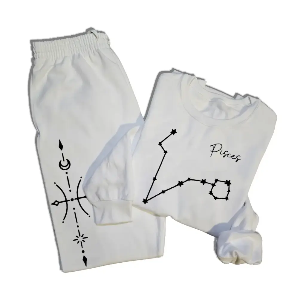 Embossed Pisces Sweatshirt & Joggers Set