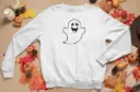 Embossed Happy Ghost Sweatshirt