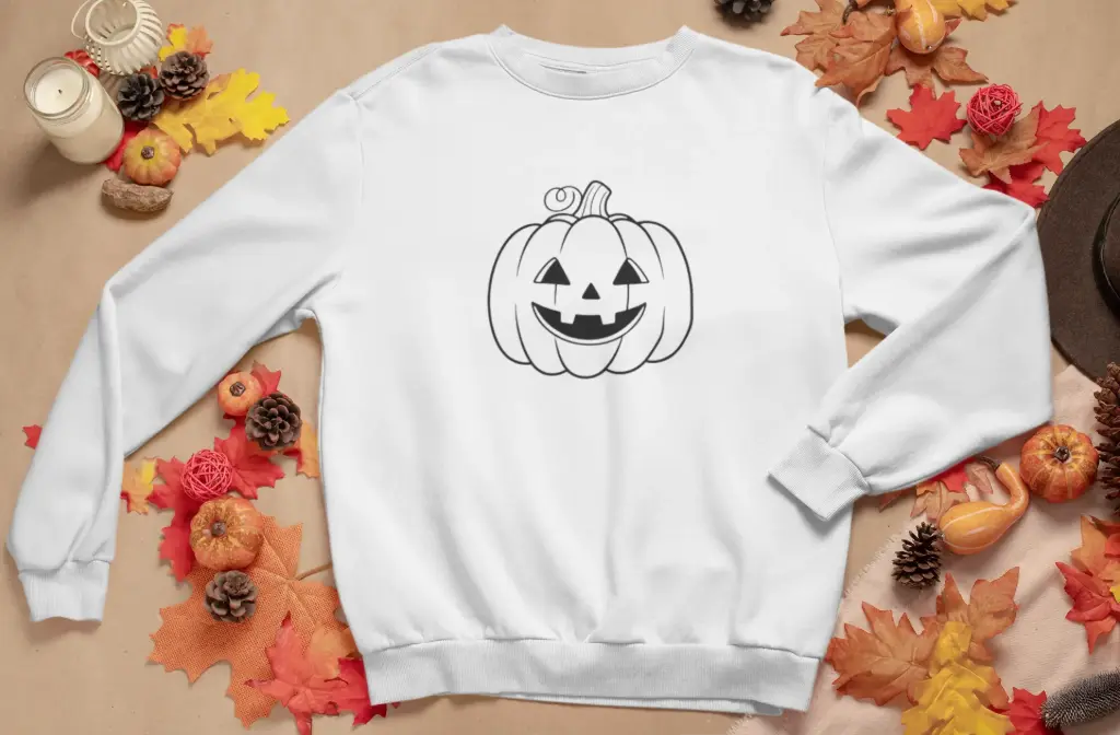 Embossed Pumpkin Sweatshirt