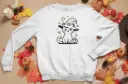 Embossed Autumn Cat Sweatshirt