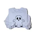 Embossed Spooky Ghost Sweatshirt