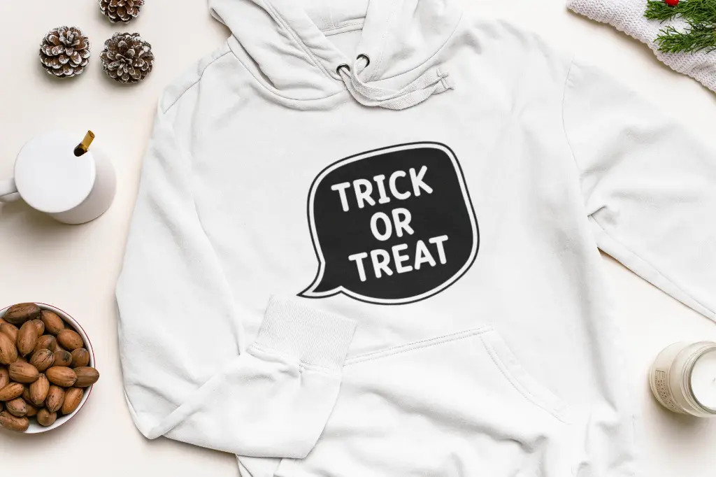 Embossed Trick or Treat Hoodie