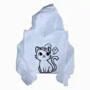 Embossed Spooky Cat Hoodie