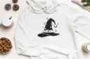 Embossed Witch Hat Hoodie