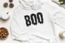 Embossed Boo Hoodie