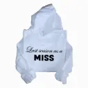 Personalized Embossed Last season as a miss Hoodie B&W