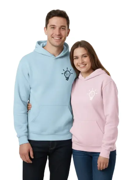 Light Bulb of Love - Embossed Valentines Hoodie