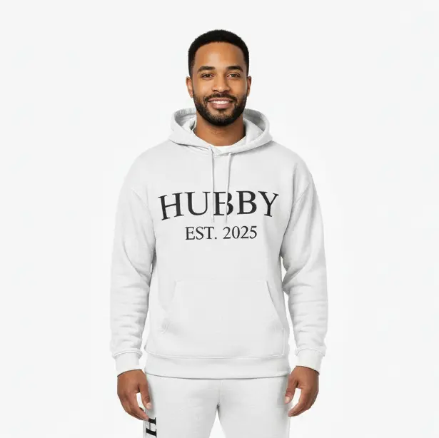 Personalized 3D Puff Embossed HUBBY Hoodie