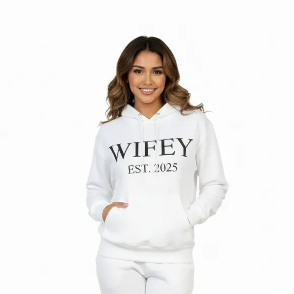 Personalized 3D Puff Embossed WIFEY Hoodie