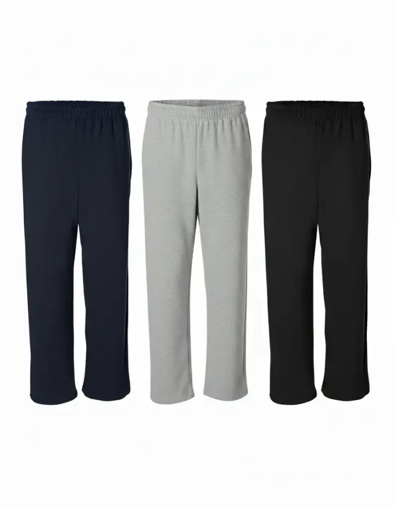 Personalized Embossed Blank Open Bottom Sweatpants