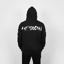 Antisocial - Embossed Puff Back Hoodie Black