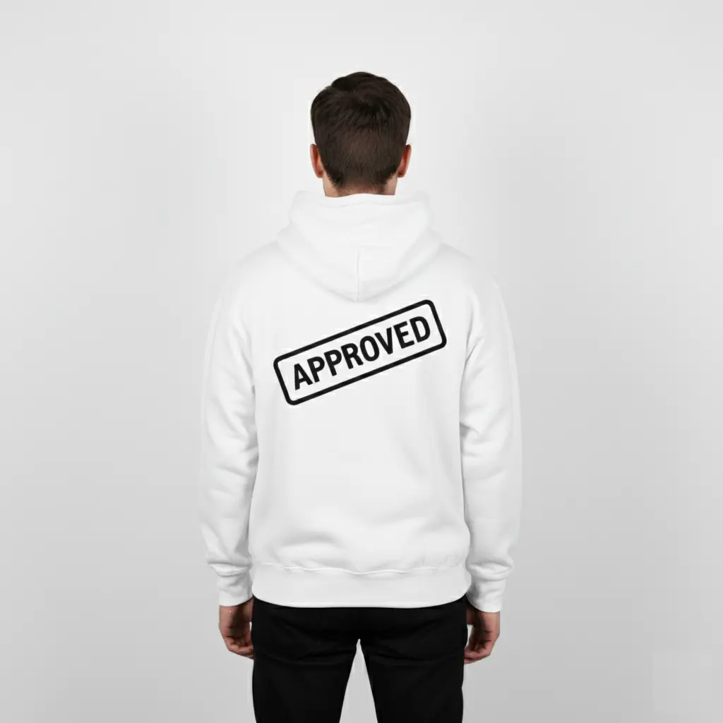 Approved - Embossed Puff Back Hoodie White