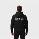 Untold - Embossed Puff Back Hoodie Black