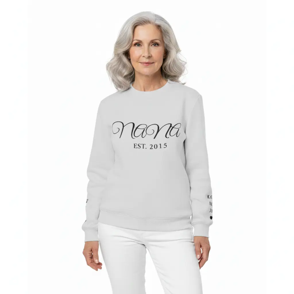 Personalized 3D Puff Embossed GRANDMA Sweatshirt