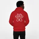 Pet's Love - Embossed Valentines Red Hoodie