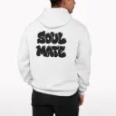 Soul Mate - Embossed Valentines White Hoodie