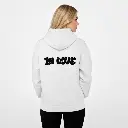 In Love - Embossed Valentines White Hoodie