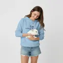 Little Bunny - Embossed Easter Blue Hoodie