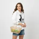 Easter Bling - Embossed Easter White Hoodie