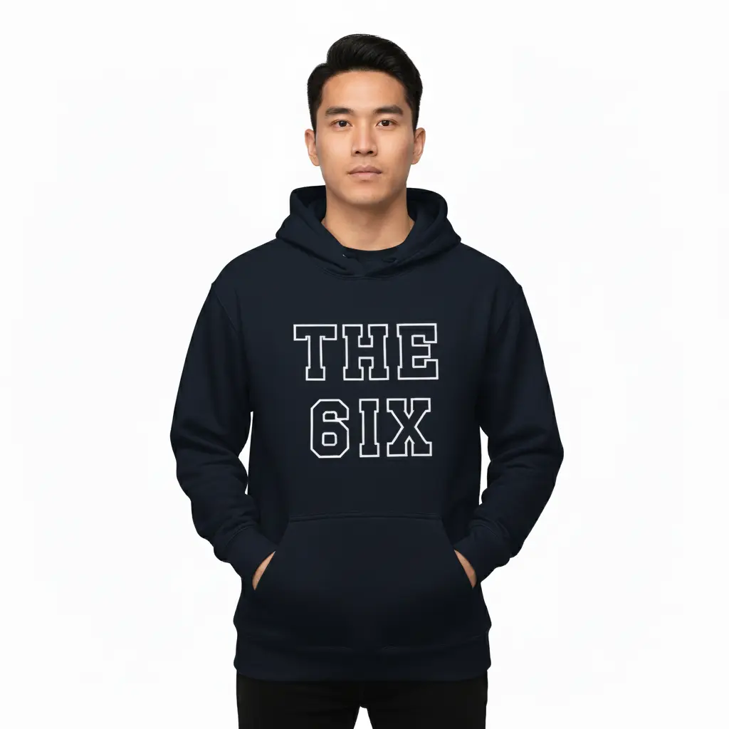 The 6ix - Embossed Canada Navy Hoodie