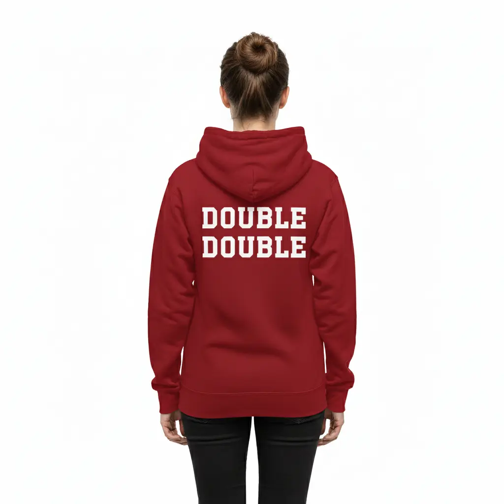 Double Double - Embossed Canada Red Hoodie