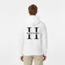 H - Havenoro - Embossed Essentials White Hoodie