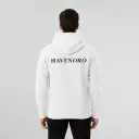 Havenoro - Embossed Essentials White Hoodie