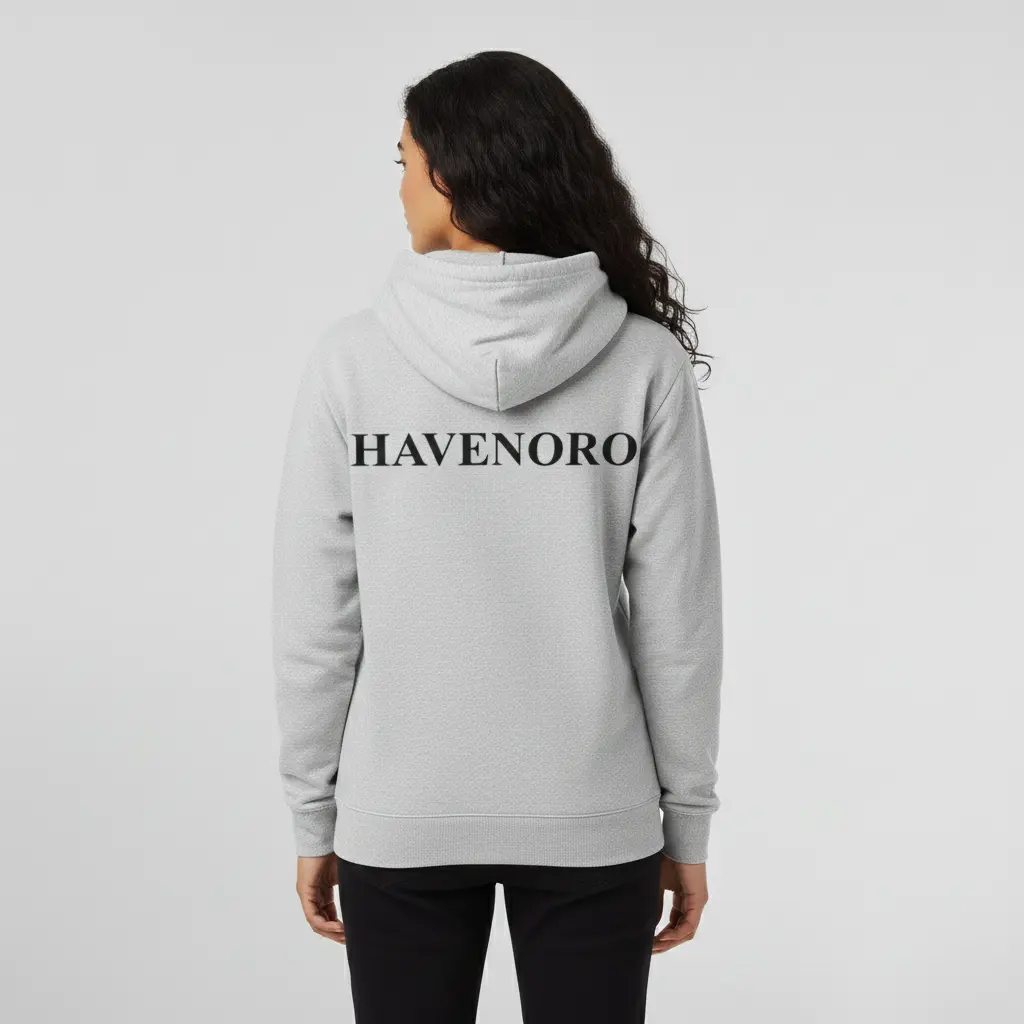 Havenoro - Embossed Essentials Grey Hoodie