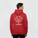 #1 - Olympic - Embossed Canada Red Hoodie