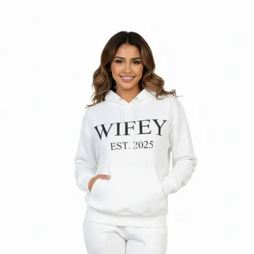 Personalized Embossed WIFEY Hoodie