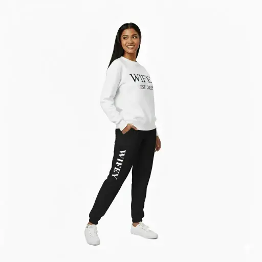Personalized Embossed WIFEY Sweatshirt & Joggers Set