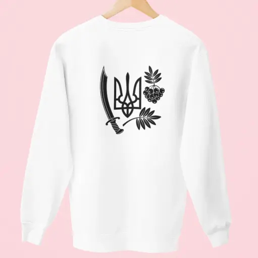 Ukrainian Back Design Sweatshirt #3
