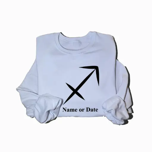 Personalized Embossed Sagittarius Zodiac Sweatshirt