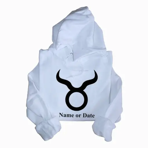 Personalized Embossed Taurus Zodiac Hoodie