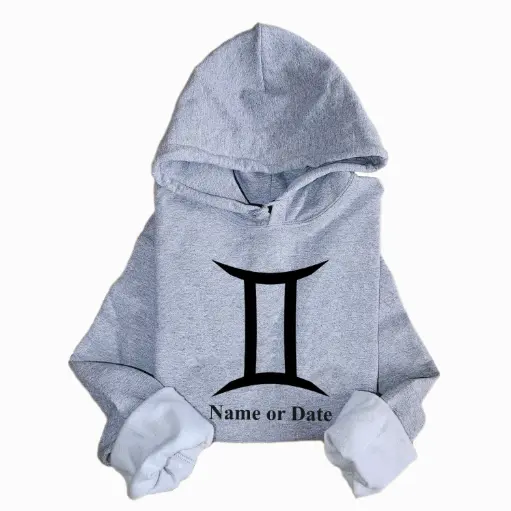 Personalized Embossed Gemini Zodiac Hoodie