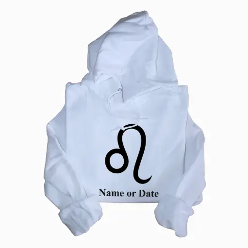 Personalized Embossed Leo Zodiac Hoodie