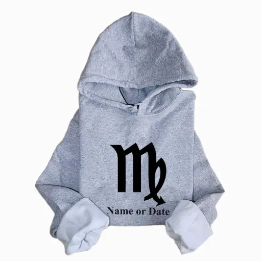 Personalized Embossed Virgo Zodiac Hoodie