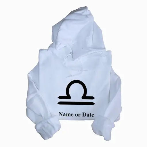 Personalized Embossed Libra Zodiac Hoodie