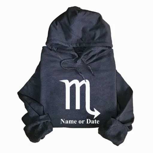 Personalized Embossed Scorpio Zodiac Hoodie
