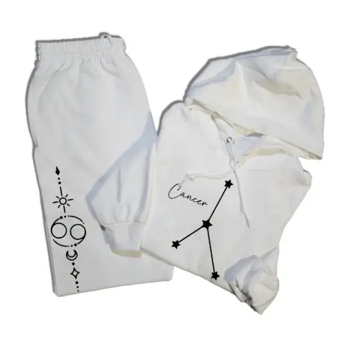 Embossed Cancer Hoodie & Joggers Set