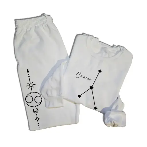Embossed Cancer Sweatshirt & Joggers Set