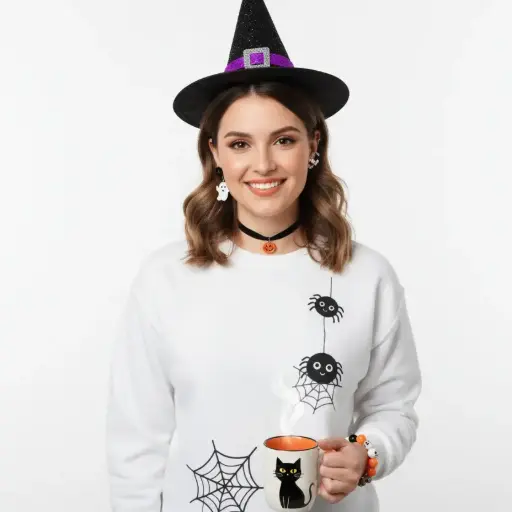 Embossed Spiders Sweatshirt