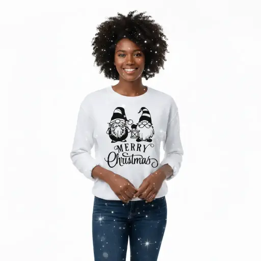 Embossed Gnomes Christmas Sweatshirt