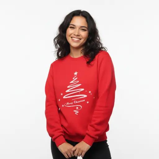 Embossed Christmas Tree Sweatshirt