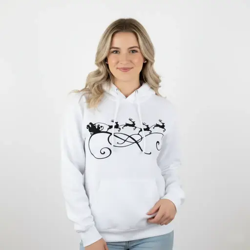 Embossed Chariot Christmas Hoodie