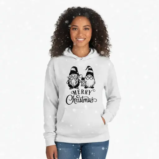 Embossed Gnomes Christmas Hoodie