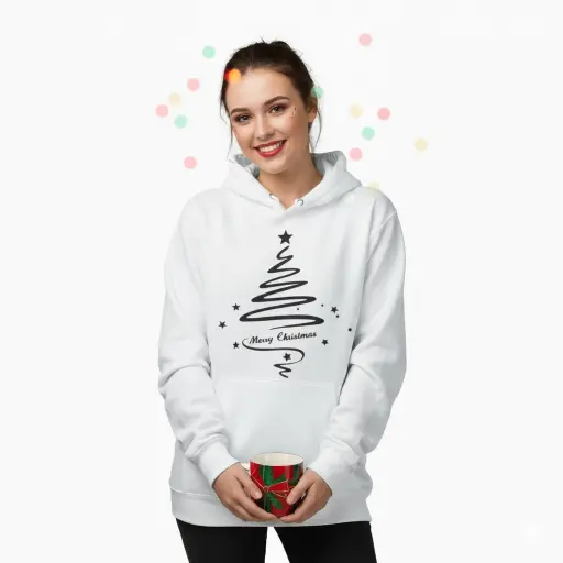Embossed Christmas Tree Hoodie