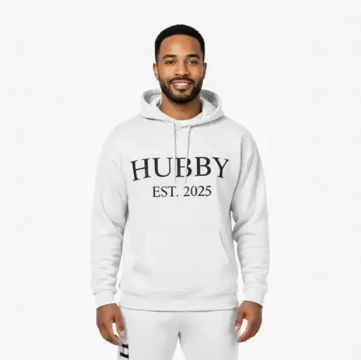 Personalized 3D Puff Embossed HUBBY Hoodie