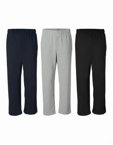 Personalized Embossed Blank Open Bottom Sweatpants