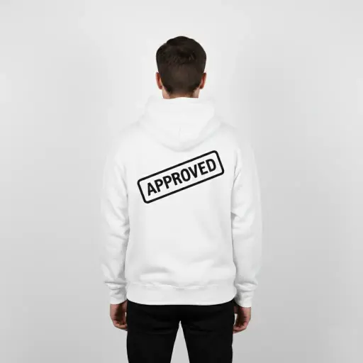Approved - Embossed Puff Back Hoodie White